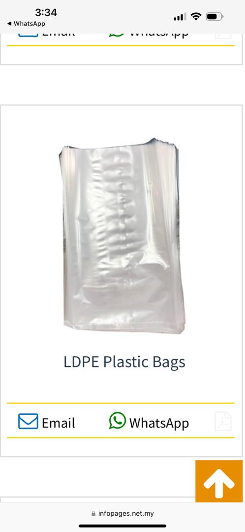 LDPE plastic bags
